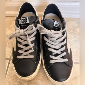 Golden goose hi top size 34 black shoes